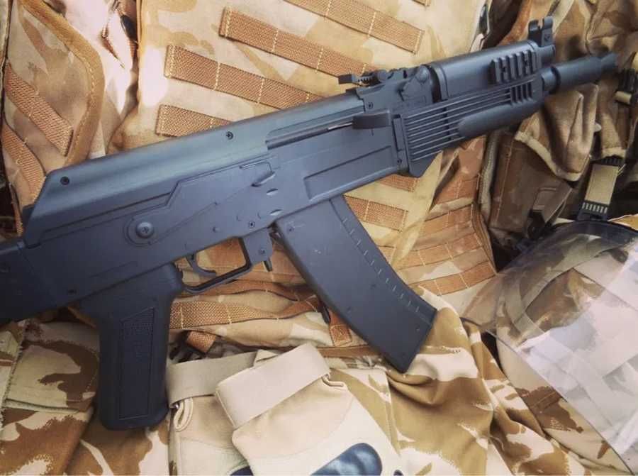 Автомат детский АКС-74У/АК-105 + фонарь + лазер, оригинал CYMA