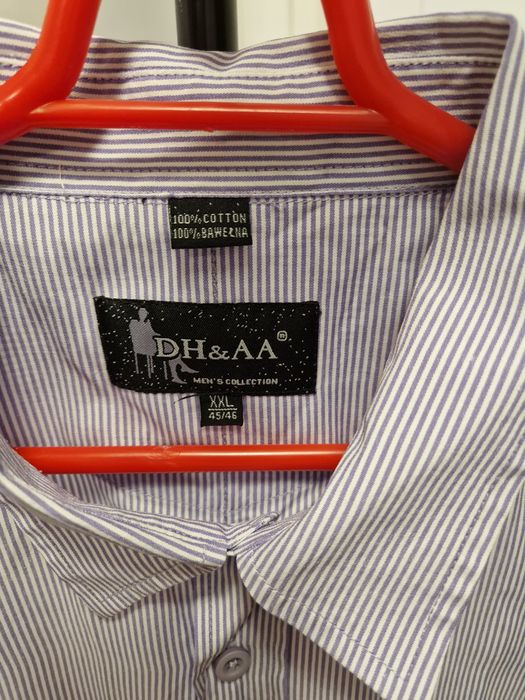 Koszula męska jasny fiolet krótki rękaw DH&AA men's collection roz.XXL