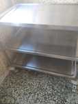 Carrinho inox 50x82 cm com rodas