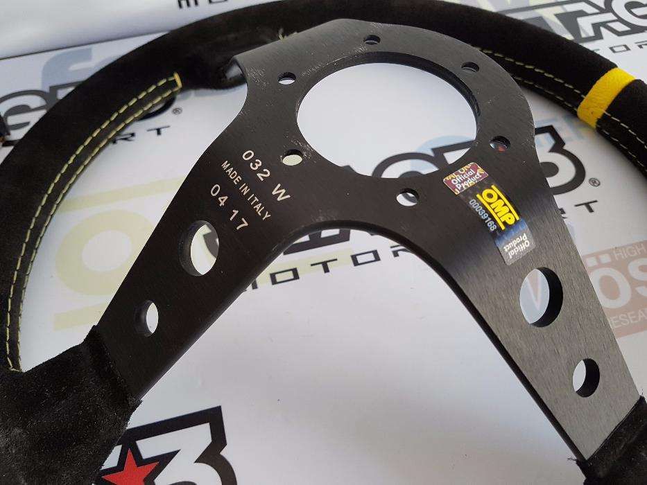 Volante Competição OMP 3 Braços Camurça - Original