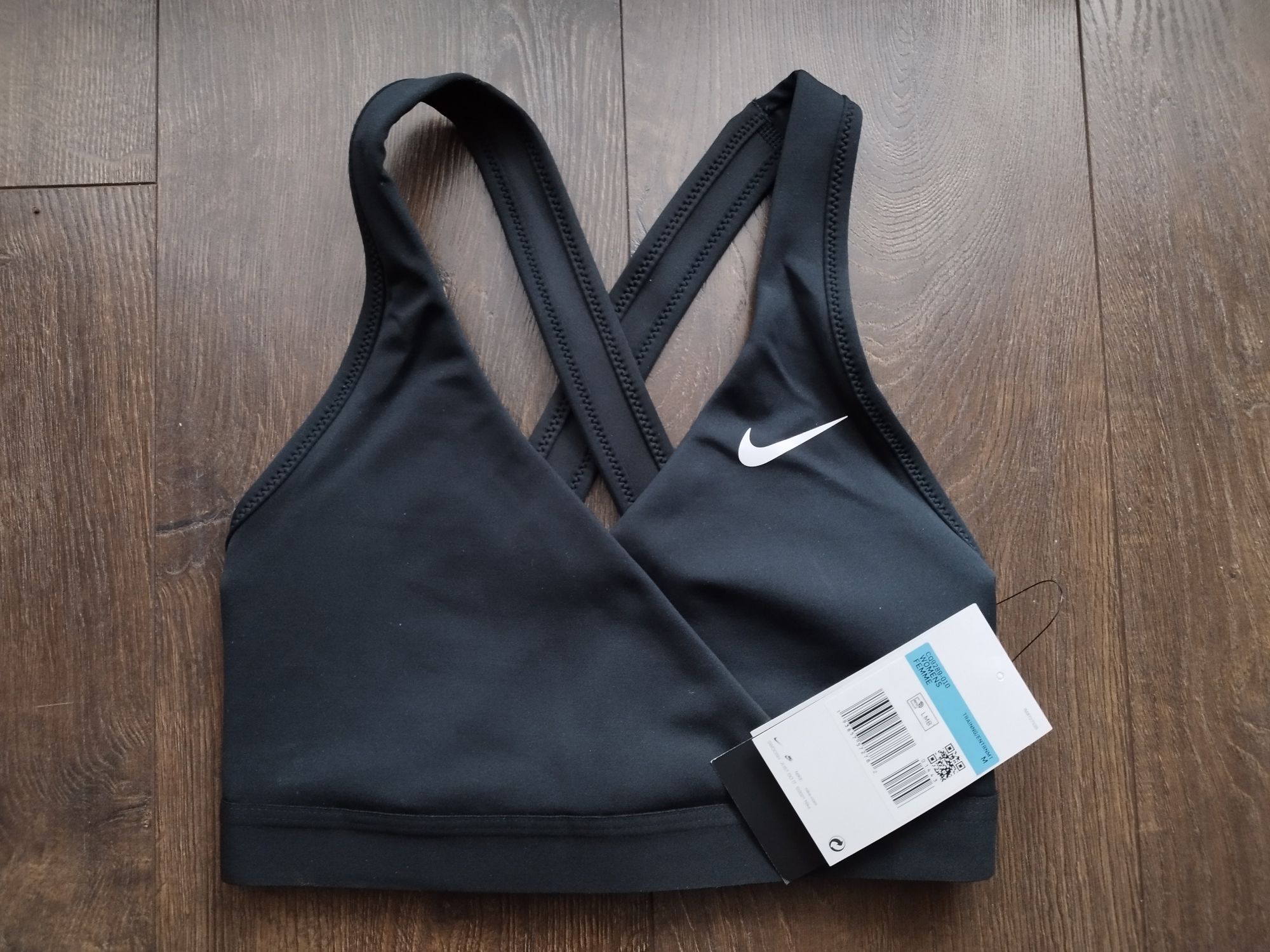 Biustonosz fitness do karmienia Nike Swoosh Bra black