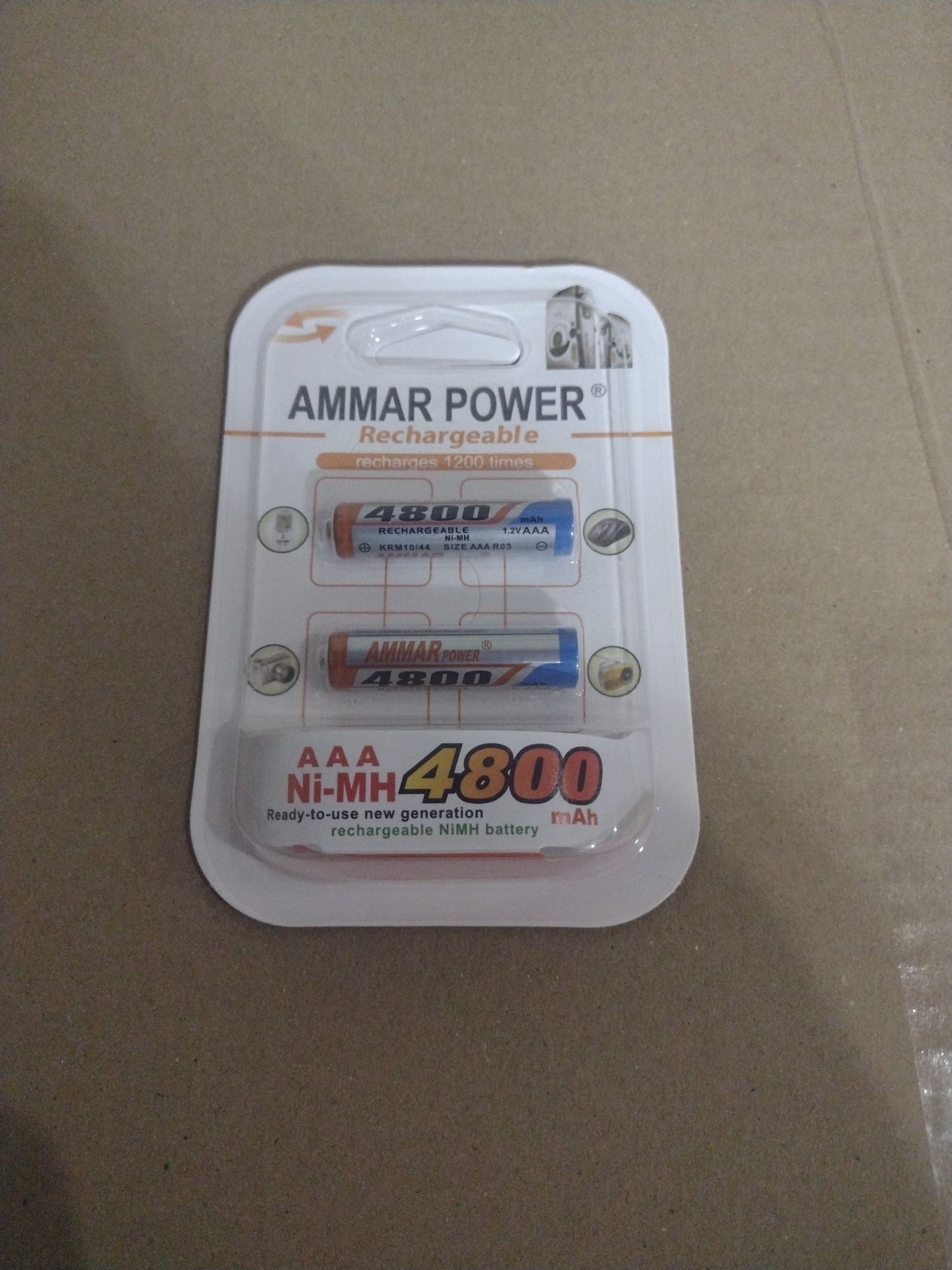 Akumulatorki baterie AAA 1,2V Ni-MH 4800mAh 2szt