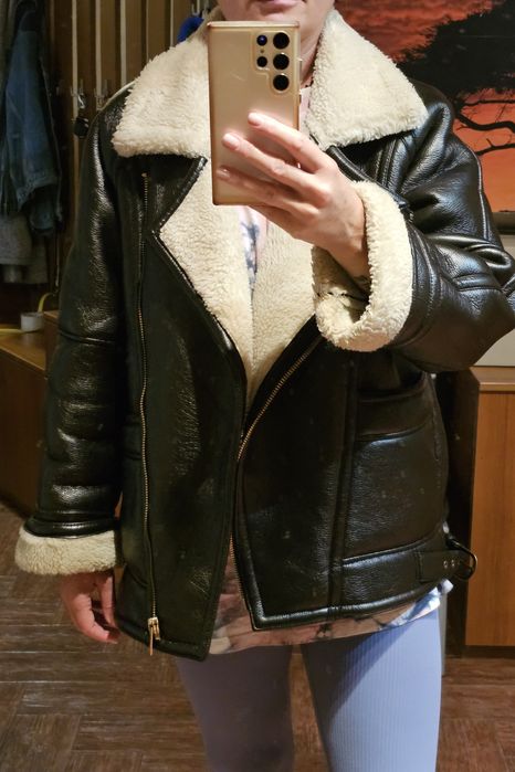 Дубленка ZARA экокожа