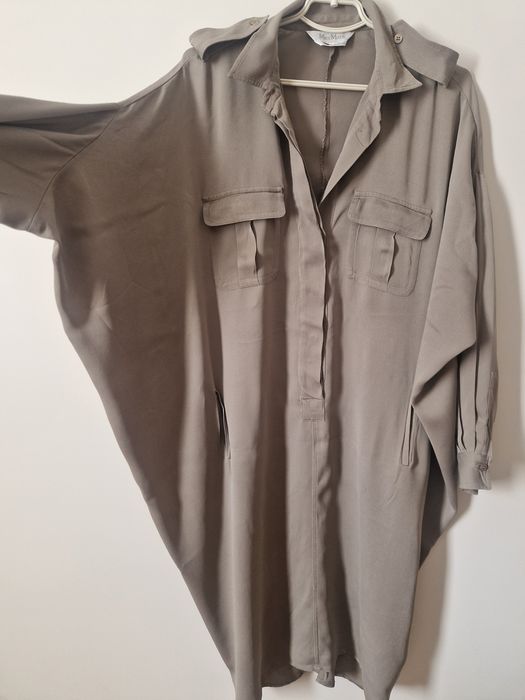 Max Mara. Сукня, стиль сафарі, шовк, розмір М