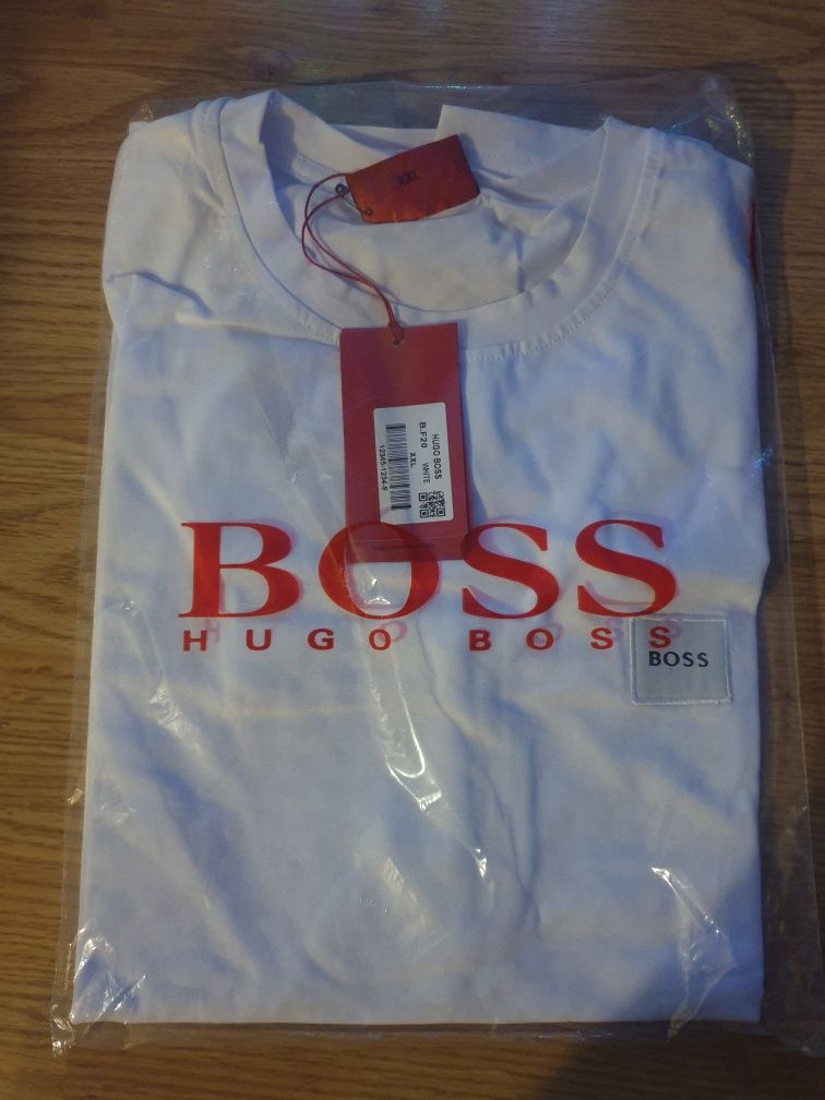 Hugo Boss koszulka męska biała XXL Nowa