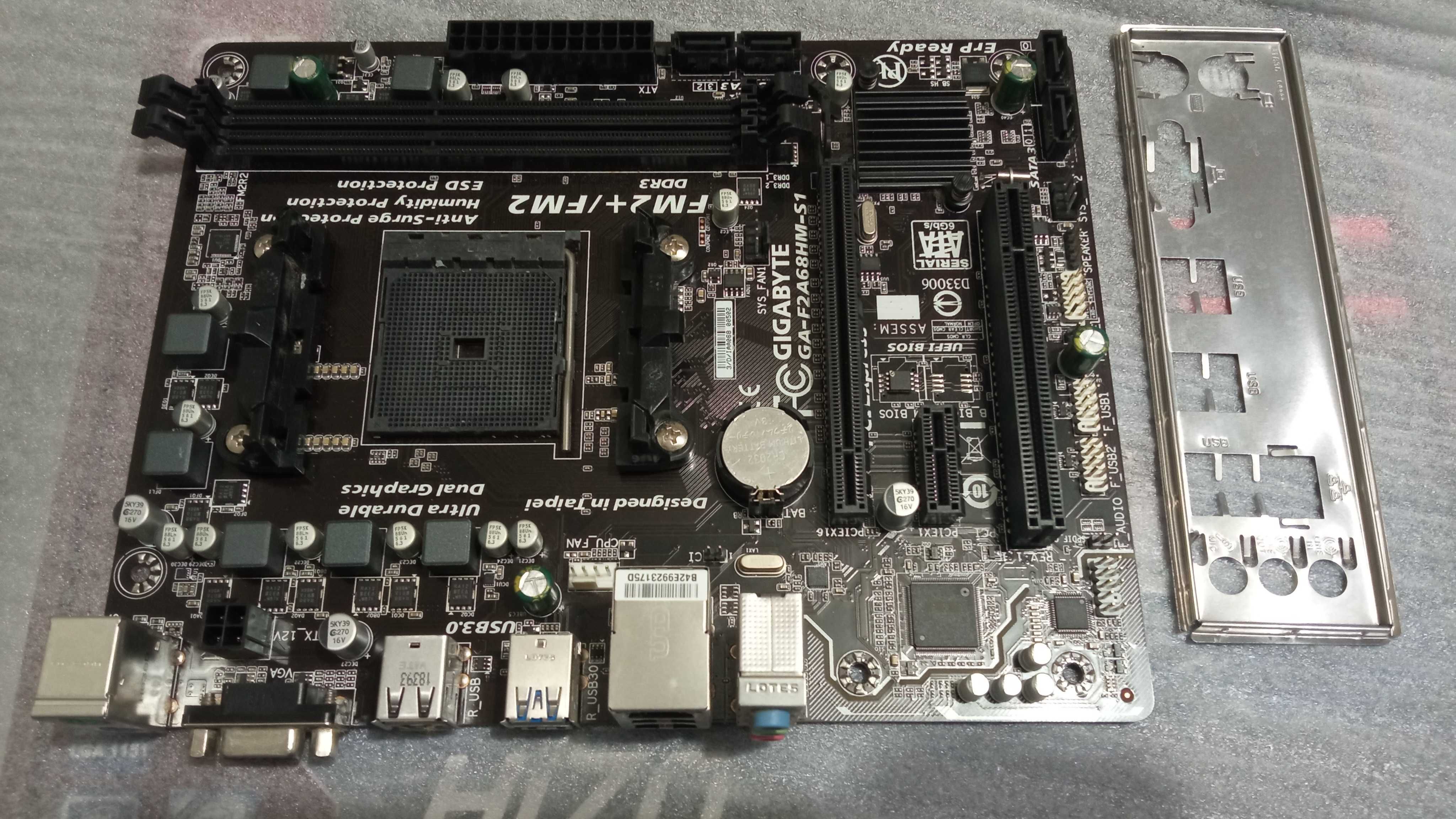 Материнская плата Gigabyte GA-F2A68HM-S1 ,Rev1.1 (sFM2/FM2+, AMD A68H)