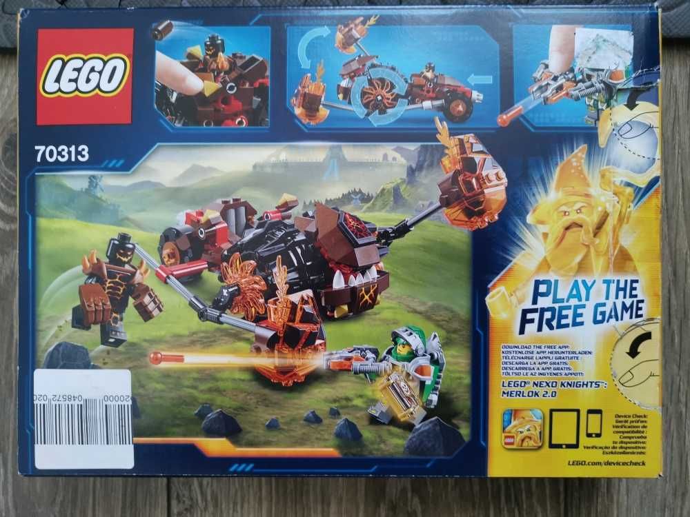 Lego Nexo Knight 70313 Lawowy rozłupywacz Moltora kompletne