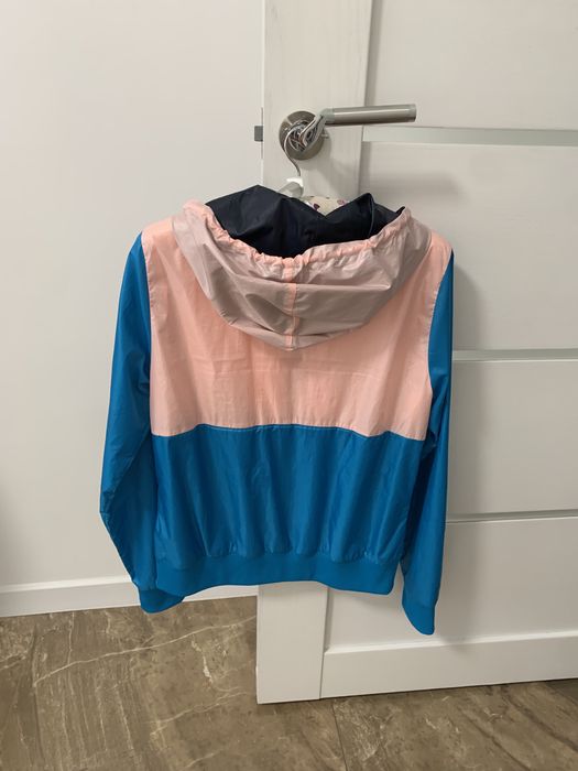 Спортивна куртка синя персикова пудрова вітровка ADIDAS розмір XS/S