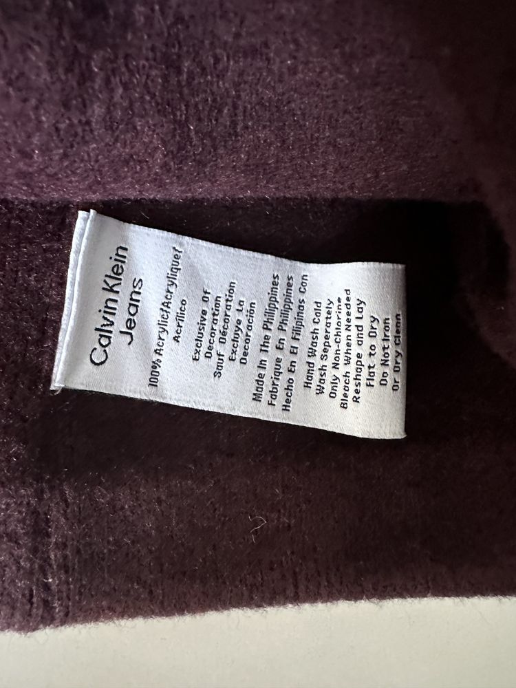 Шапочка Calvin Klein Бордовая оригинал , колекцыя