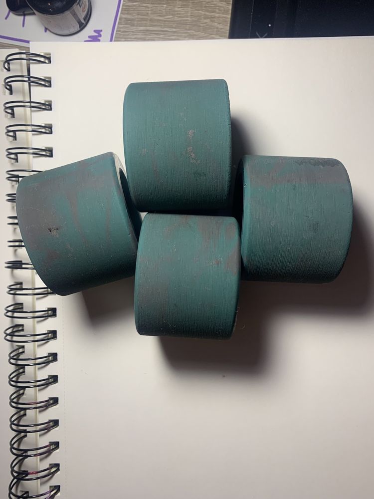 mindless longboard cruiser wheels, Swirl Teal 60x40mm, колёса на скейт