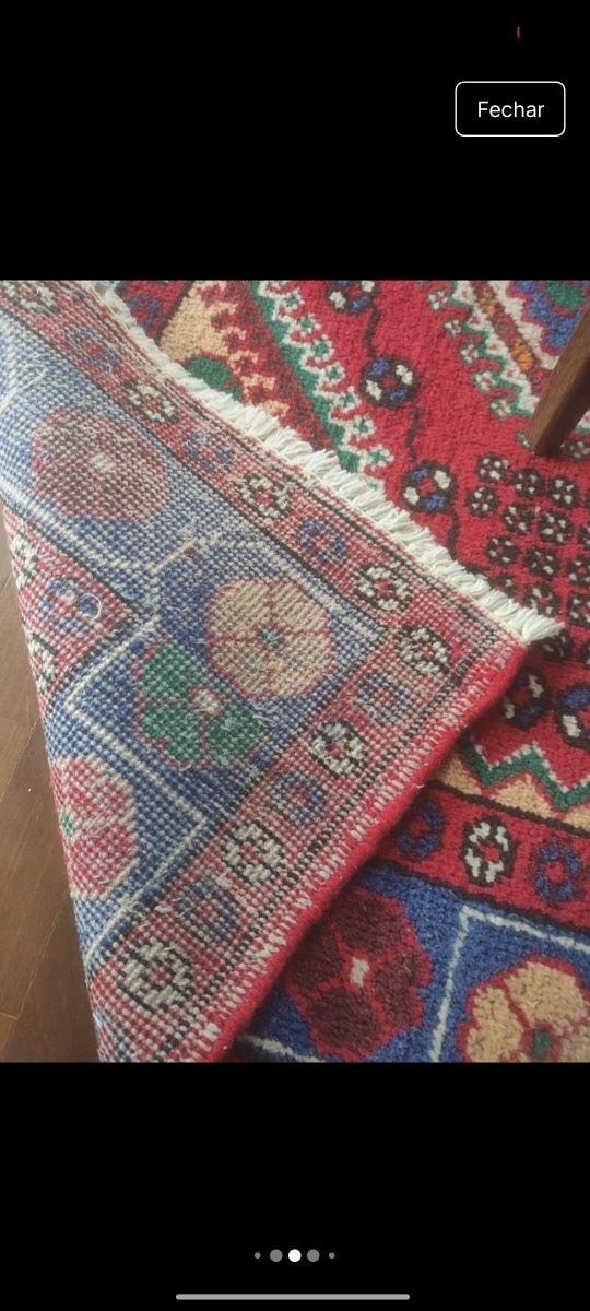 Tapete Carpete Oriental Persa Hamadan Lã 200x135