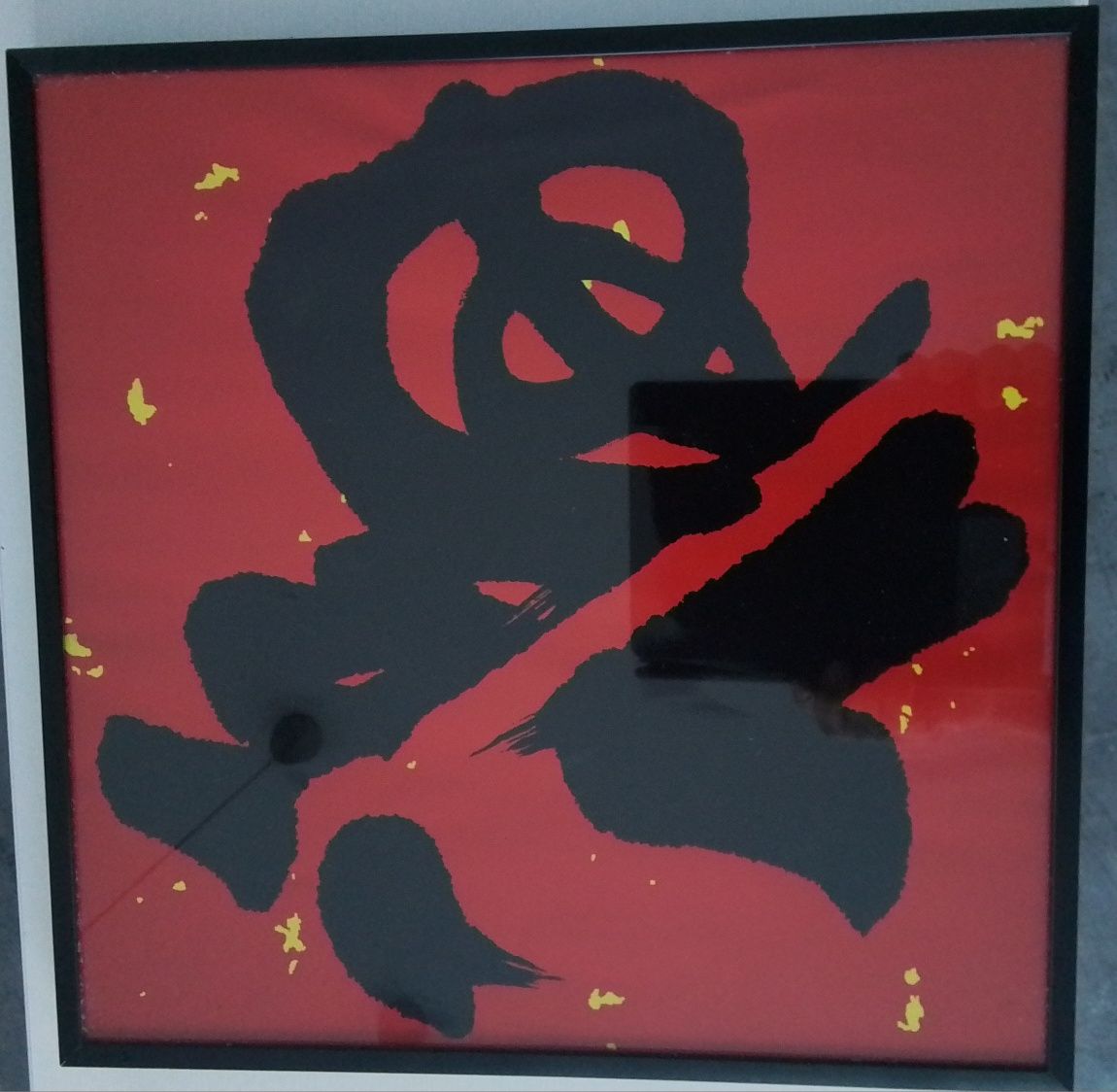 Język chiński -  znak szczęścia - 福 - fú. Plakat,obraz.. Wymiary 38 x