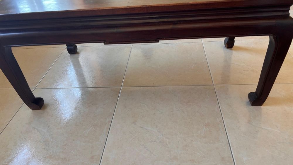 Mesa de Centro Baixa em Madeira Sólida - Estilo Oriental/Chinês