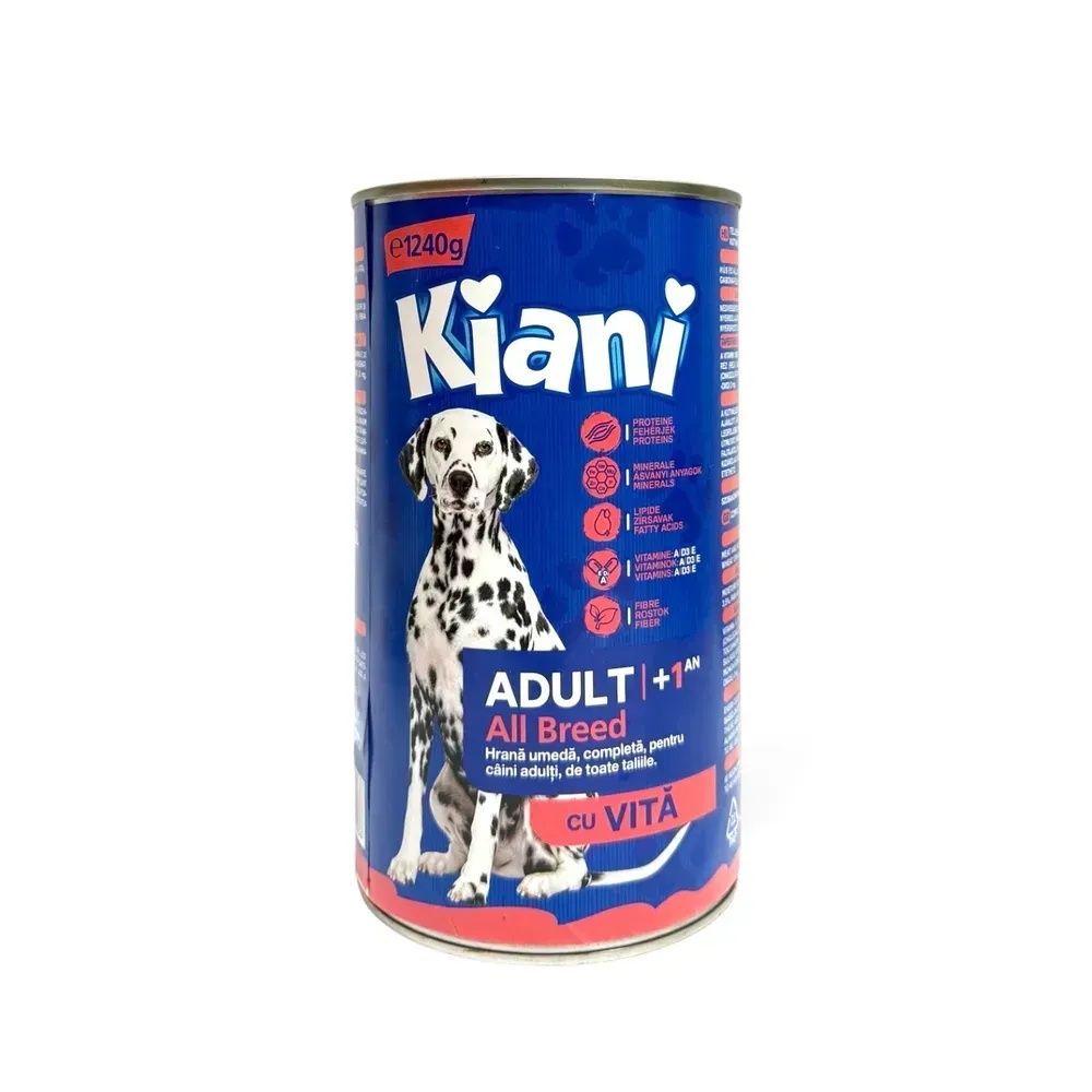 Консерва для собак Kiani dog 1,240 г яловичина/курка