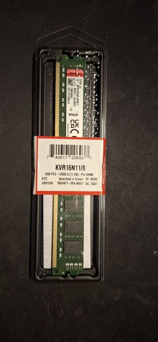 Kość Pamieć RAM DDR3 8GB Kingston KVR16N11/8