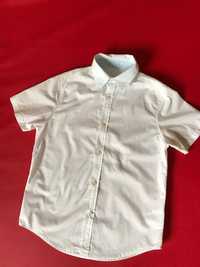Белая рубашка Hugo BOSSс коротким рукавом на 10 лет