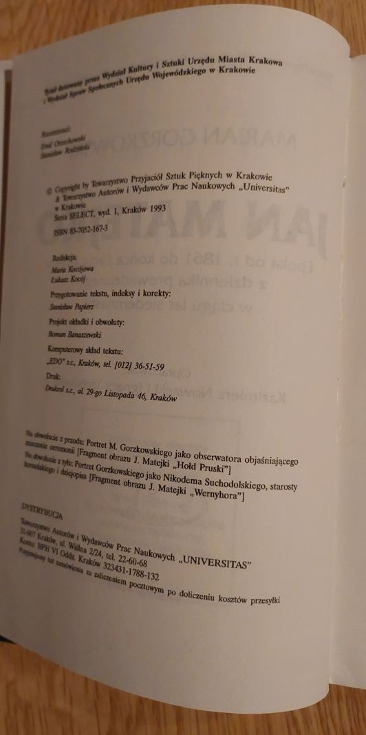 Jan Matejko-Marian Gorzkowski, Universitas 1993