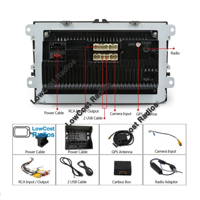 Rádio GPS 7" ANDROID -VW Golf 5 e 6, VW Polo, VW Passat | Skoda | Seat