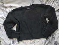Gruby damski ciepły czarny sweter prettylittlething oversize