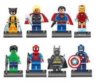 Avengers figurki 8 sztuk superbohater do lego Hulk, Superman, Ironman