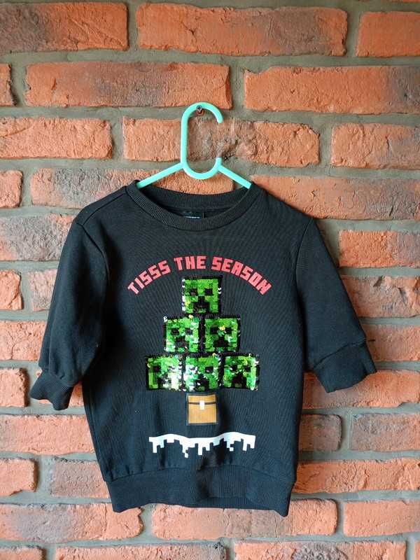 Bluza Minecraft cekinowa cekiny chłopięca