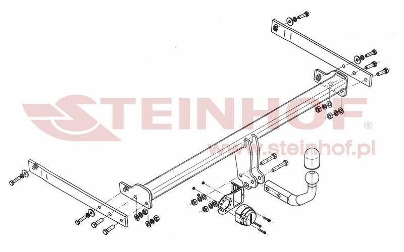 HAK HOLOWNICZY + Moduł 7 pin Seat Leon III ST Kombi od 2013 do 2020