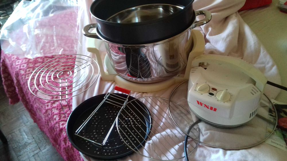 vendo forno de ar quente a funcionar