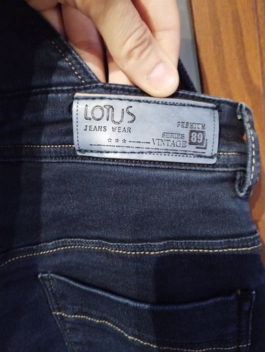 Ogrodniczki damskie długie granatowe Lotus