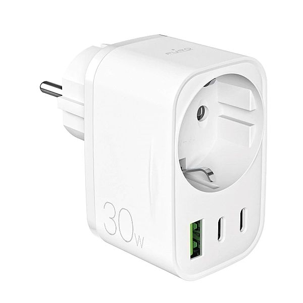 Ładowarka Puro 30W Power Delivery z wtyczką i gniazdem Schuko 2x USB-C