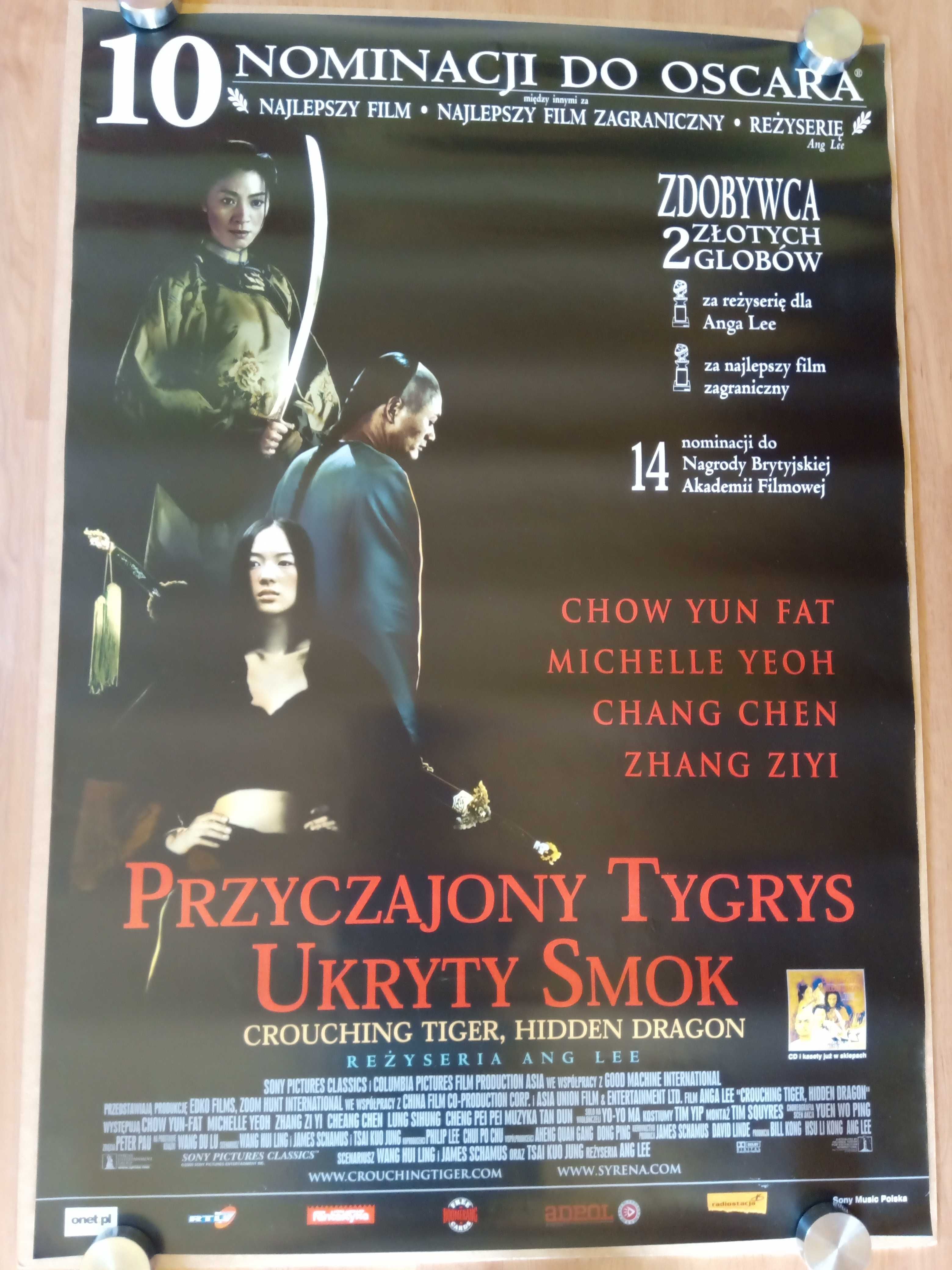 Przyczajony tygrys,ukryty smok Oryginalny plakat filmowy z 2001 roku.