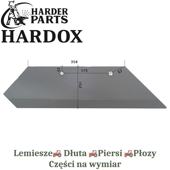 Lemiesz 18 cali Overum HARDOX 35042 części pługa 2X lepsze niż Borowe