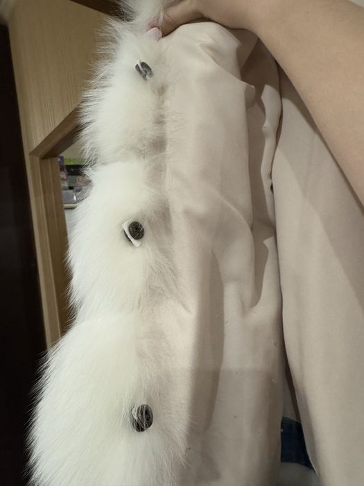 Продам джинсову парку курточку мех хутро натуральне писець