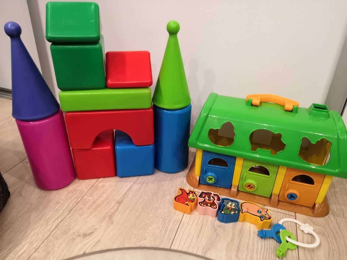 Domek dla zwierząt sorter, klocki miękkie dmuchane