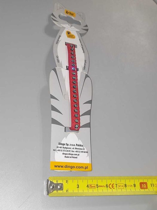 Obroża Dla Kota Czerwona Firmy Dingo Model Glamour Nowa