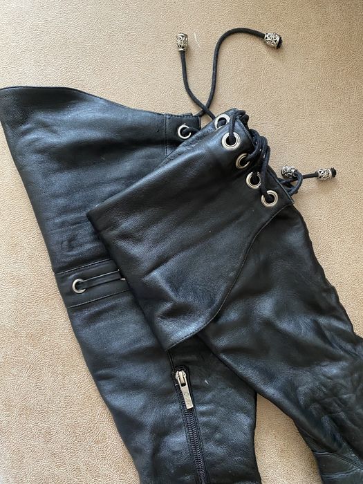 Сапоги чоботи шкіра високі 36 розмір