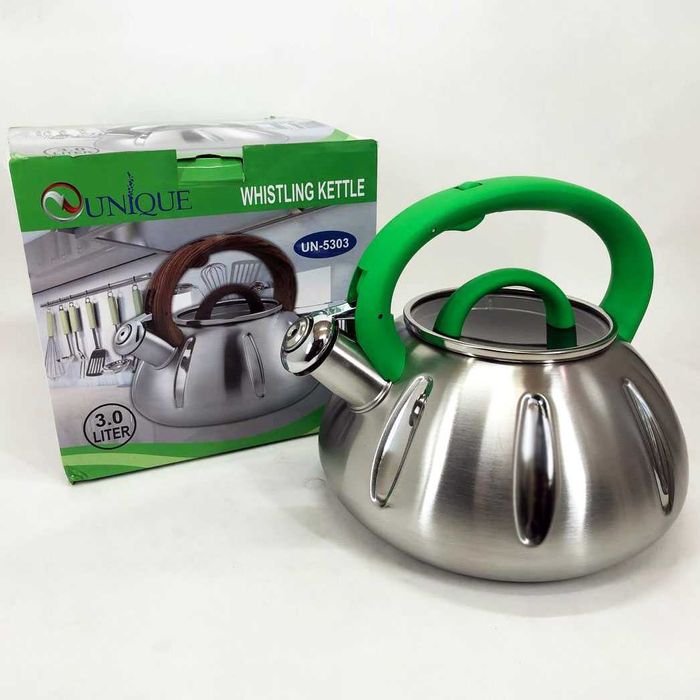 Чайник газовий 3л., чайник на газову плиту, Чайник із свистком Unique