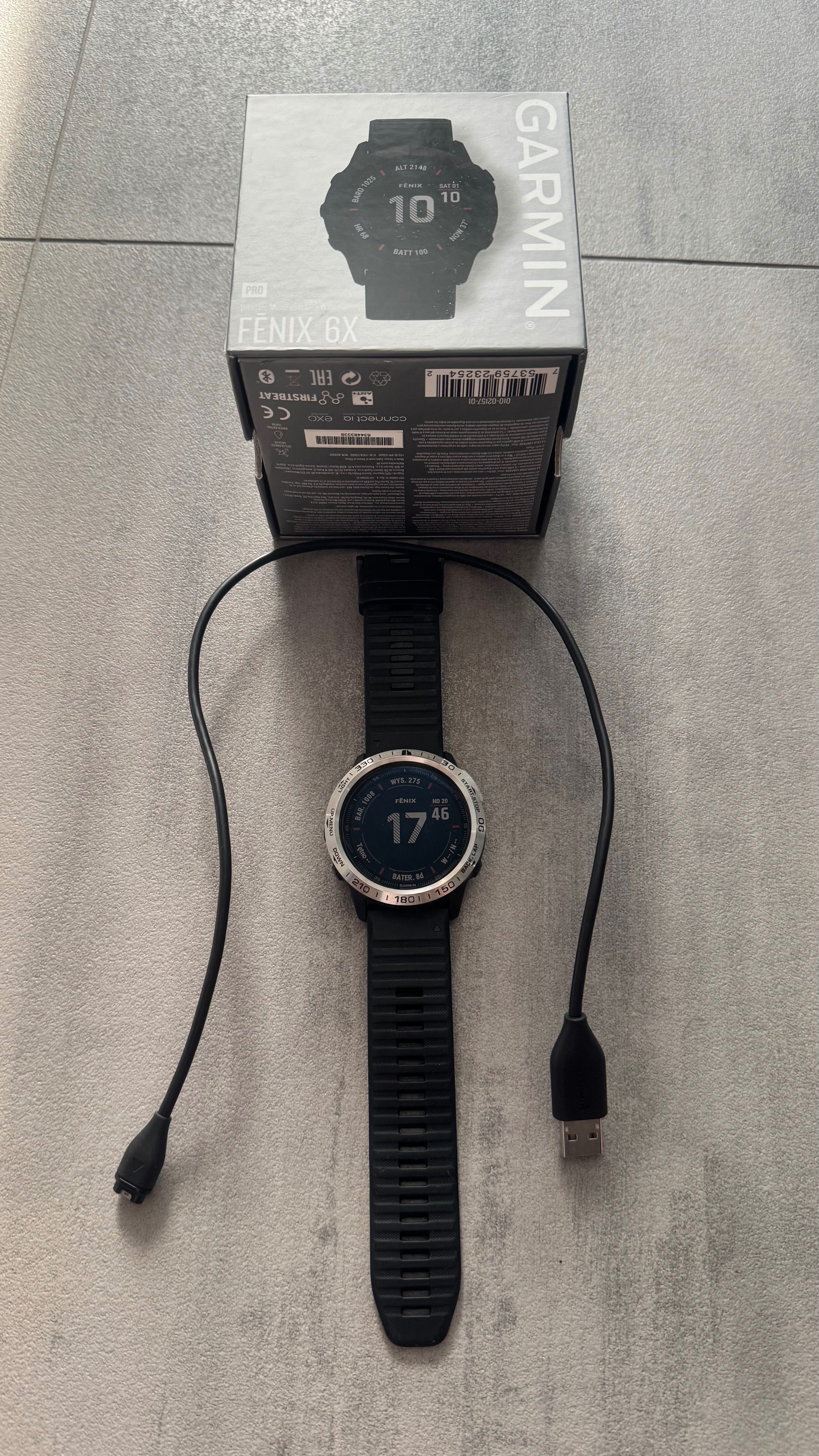 Garmin Fenix 6X PRO czarny Gorilla Glass