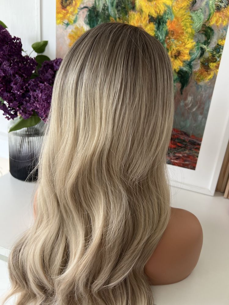 Peruka blond gęsta długa 80 cm