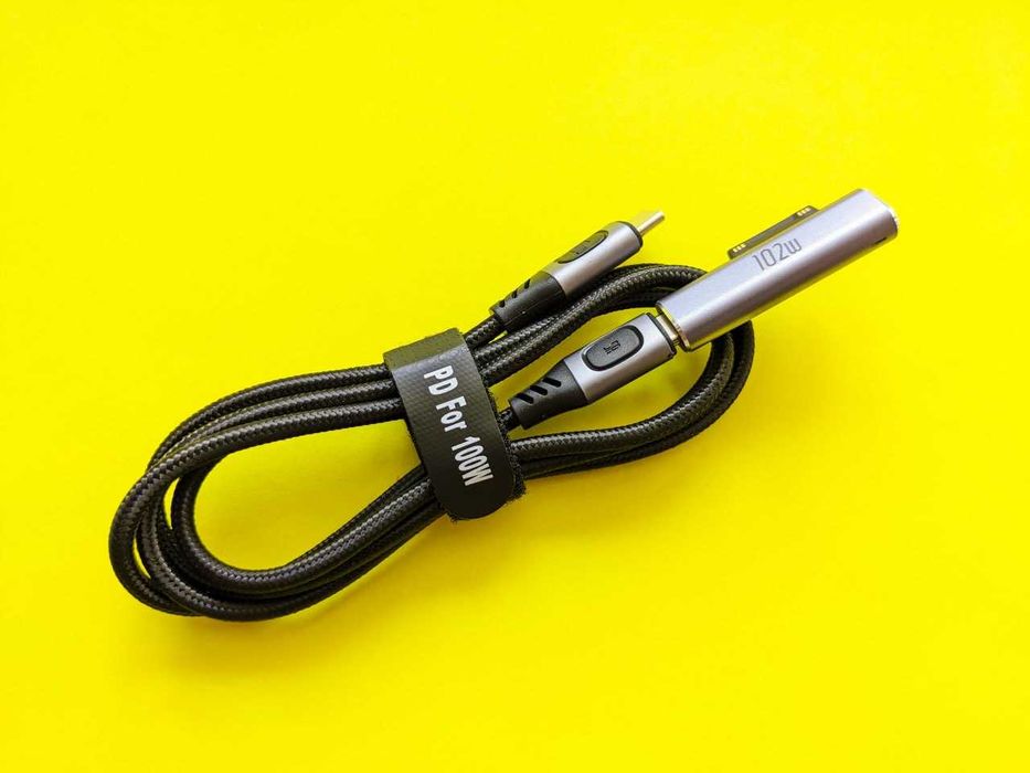 Адаптер 102w type-c кабель зарядки microsoft 3, 4 surface 5 pro 6, 7