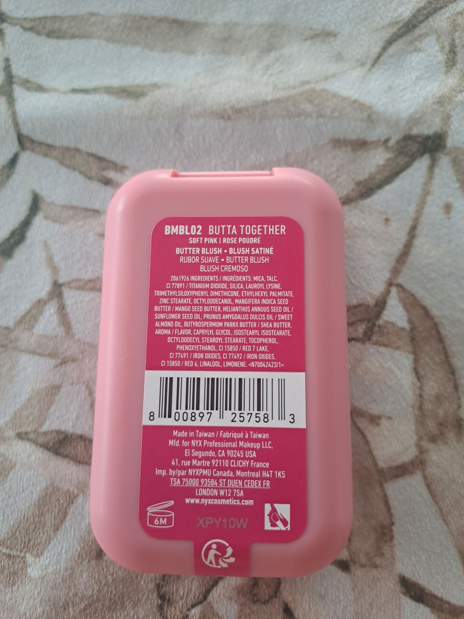 NYX róż do policzków 02 buttermelt blush