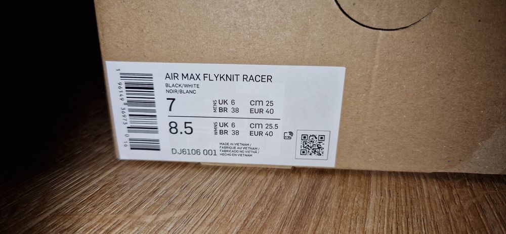 Nike Air Max Flyknit Racer 40  Nowe