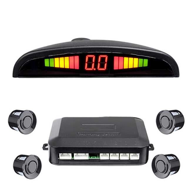 Kit estacionamento c/ Display LED- Sensores de parqueamento Universais