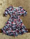 Sukienka falbanki kolorowa 5xl plus size 50