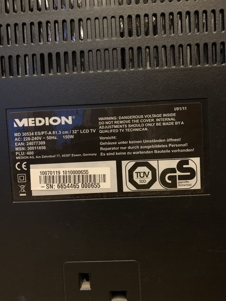 Medeon lcd 32” телевізор плоский підставка телевизор