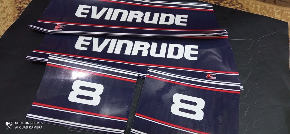 Наклейки на лодочный мотор двигатель колпак эвинруд evinrude