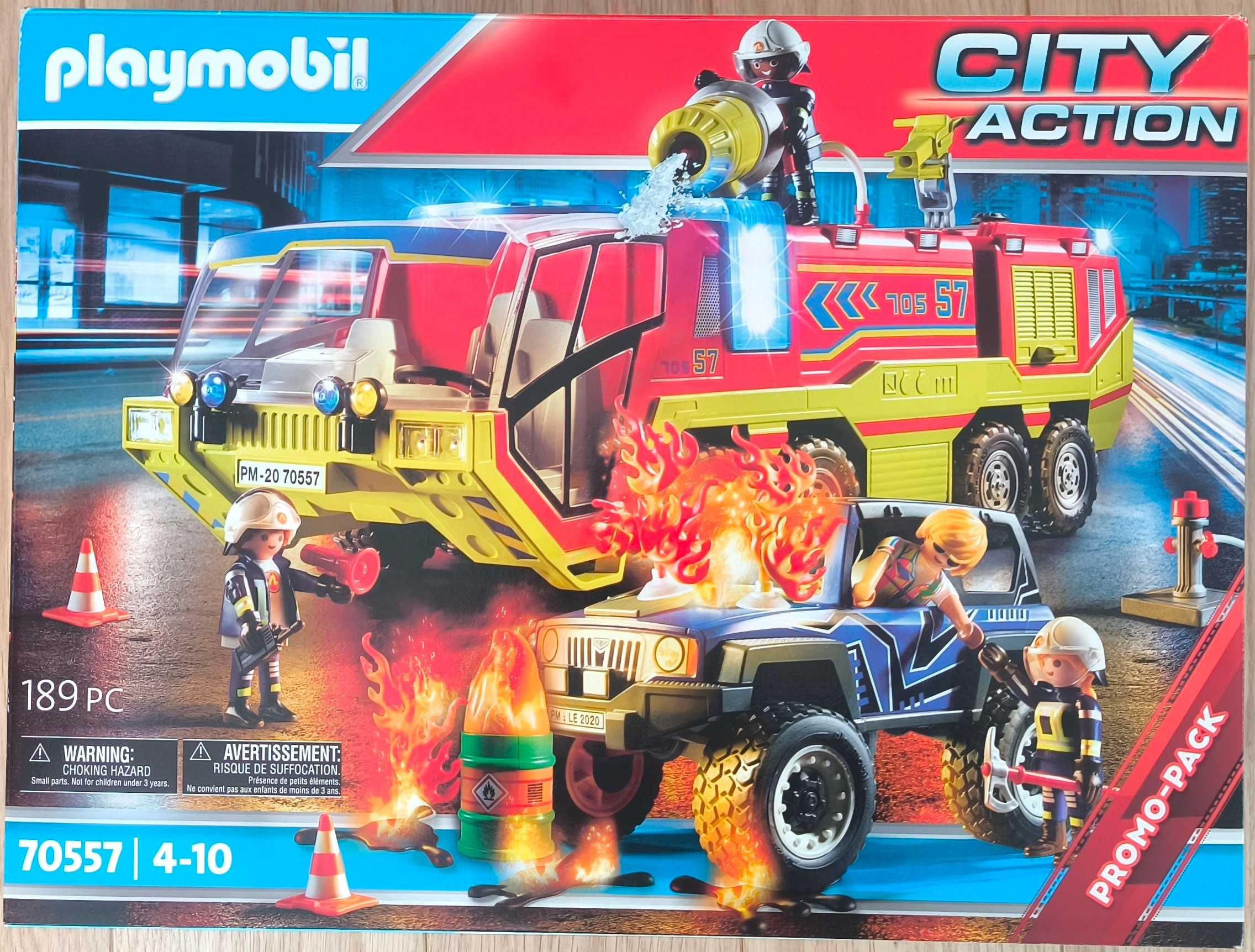 Playmobil 70557 CITY ACTION Straż pożarna z gaszonym pojazdem + bonus