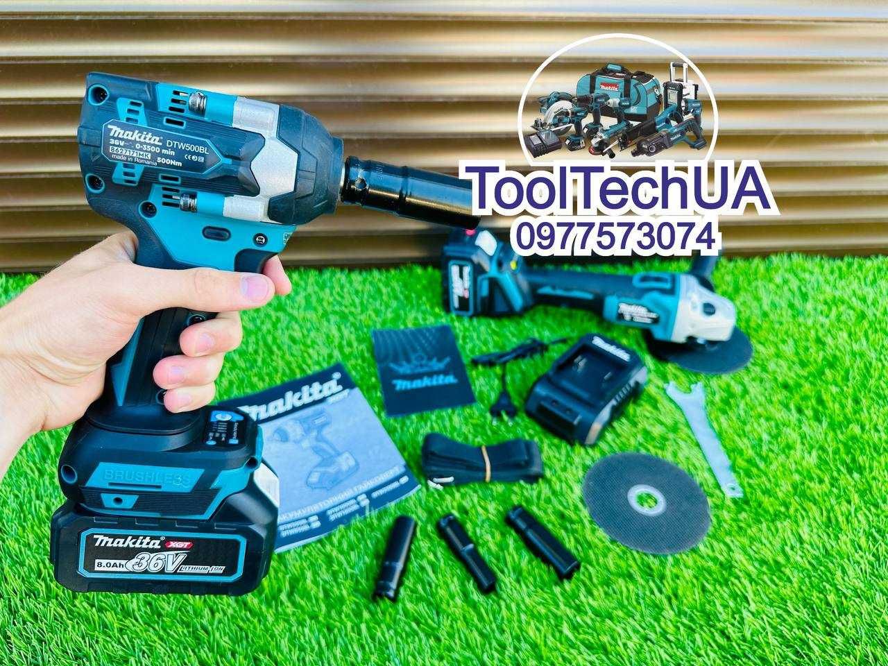 Акумуляторний Набор 2/1 Makita Болгарка DGA504 XGT Гайковерт DTW500XGT
