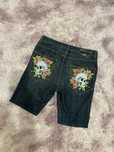 Ed Hardy shorts шорты джинсовые череп роза skull rose