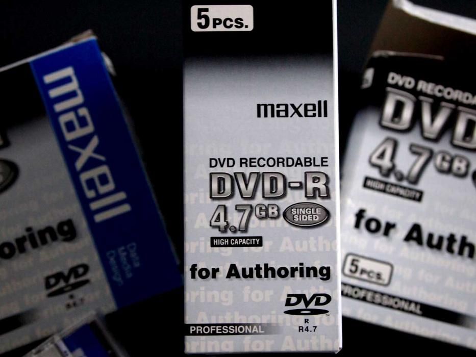 Discos DVD Maxell para gravação de Master DVD