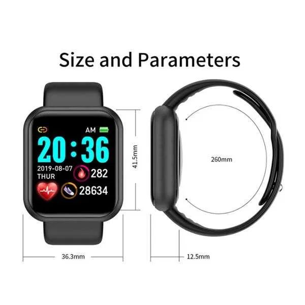 Zegarek Smartwatch Trusty Lite czarny PL menu aplikacja nowy